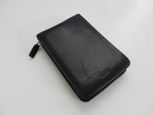 Vtg y2k coach black leather - y2k,